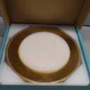 MAONAME Gold Charger Plates Set of 12, Foil 13" Plate Chargers with Beaded, Plastic Round Chargers for Dinner Plates, Table Setting