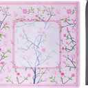Jongyance Pink Printed Mahjong Mat (31.5x31.5) with Black Carrying Bag, Anti-Slip, Noise-Reducing, Mahjong Table Mat for Mah-jongg,Poker, Board Games, Dominoes, and Card