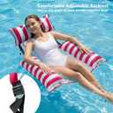 Jasonwell Inflatable Pool Floats Adult - Fabric Pool Floaties Chair Lake Beach Floating Lounger Chair Swimming Pool Noodles Water Hammock Float Mesh Party Floaty Toys Fun for Adults Heavy Duty