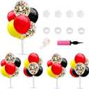 TONIFUL Mouse Birthday Table Decorations Red Yellow Black Table Centerpiece Balloons Stand Holder Kit for Mouse Theme Favor Baby Shower Kids Party Supplies (Black Red Yellow)