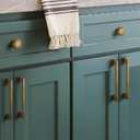 2 x 2 Pack Antique Brass Cabinet Pulls 5"(128mm) Hole Center Kitchen Retro Handles for Furniture and Drawers Vintage Square Dresser Handles Farmhouse Knobs Drawer Pulls Hardware Q-AB128-2