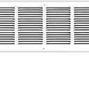32x8 Return Air Vent Cover Grille for Wall or Ceiling Duct Opening - Flat Stamped Steel Grill by HVAC Premium - White - Overall Size: 33.75" x 9.75"