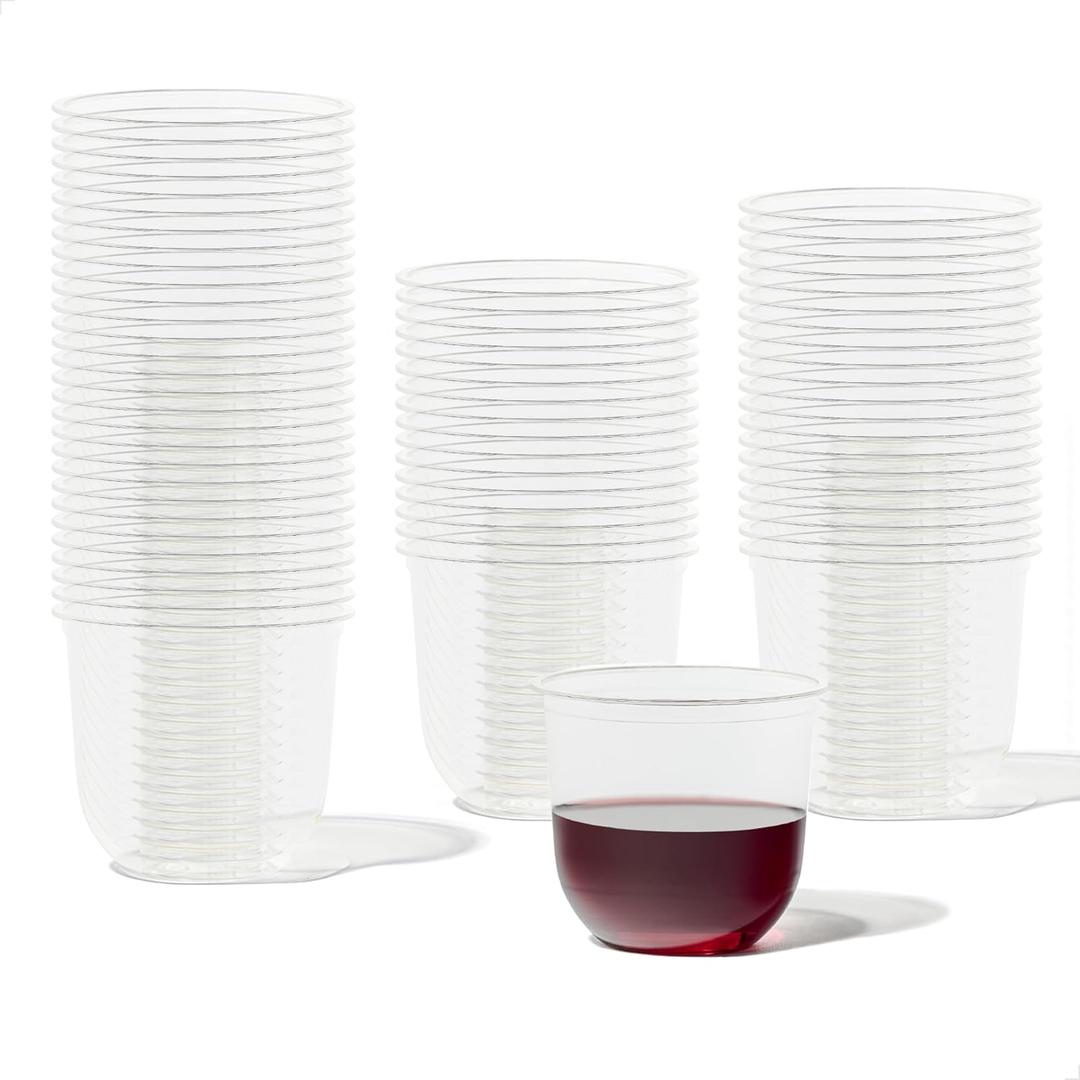 TOSSWARE NATURAL 12oz Arc - Plant Based 98mm Clear Cold Cups - Plastic Alternative for Parties, Bachelorettes, Weddings - Recyclable - Set of 500