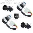 2 PCS 5 Wire 5 Pin Ignition Key Switch Replacement Fit for 50cc 70cc 90cc 110cc 125cc 150cc 200cc 250cc Go Kart Dune Buggy ATV.