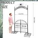 Chumia 8.76 ft Halloween Cemetery Archway Outdoor Entrance Graveyard Decor, 8.53 x 3.94 x 1.48 ft