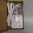 Power Strip Flat Plug with 4 AC Outlets 4 USB Ports (20W), Surge Protector Charging Station with Overload Protection, 6Ft Flat Plug Extension Cord, Fast Charging for Office Dorm Room (White)