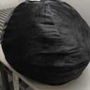 Black Velvet Sphere Throw Pillow, 24 in