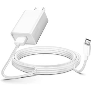 10ft Power Adapter Wall Charger for SimpliSafe Indoor Camera, Blink Mini Camera, Samsung Galaxy Tab A 8.0" 7.0" 9.7" 10.1",E,S,S2,3,4,Tab 3 4 Note 4 5 S7 Edge S6 S2 J7 J5 Micro USB Charging Cord Cable