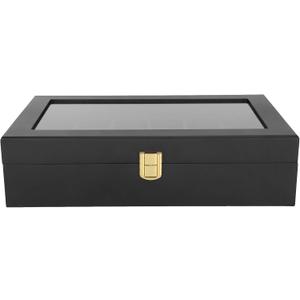 Watch Box, 12 Slot Wooden Watch Case, Metal Clasp Watch Display, Watch Box Organizer for men and women, Simple Classic Vintage Organizer