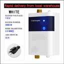 3000W Tankless Water Heater 110V, Electric Instant Hot Water Heater Under Sink, Vertical Mount Only with 304 Stainless Steel & Brass Fittings (White)