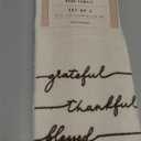Homewear Embroidered Hand Towels - Grateful Thankful Blessed