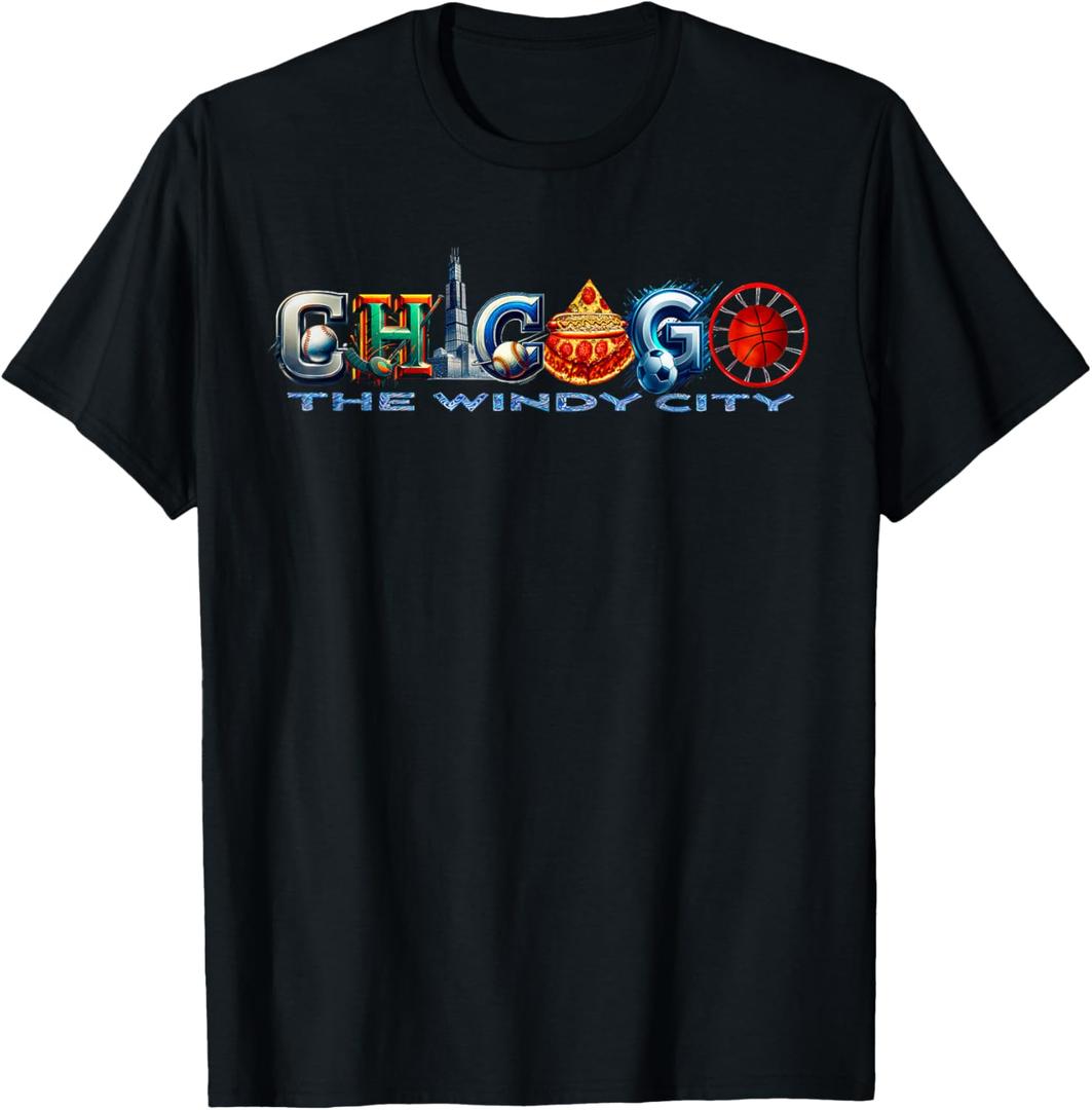 The Windy City A Chicago Sporting Team Fan A Fun Chicagoan T-Shirt, S