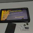 License Plate Covers Frames- 2 Sets Car Plate Protectors, Clear Flat Tag Plate Cover & Black Plastic Holder for Front Rear, with Screws Caps