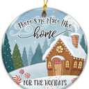 5 x Family Ornament 2025, Cozy Home Predent for Family, New Homeowners, Friends & Loved Ones - Theres No Place Like Home, White Elephant Gift Ornament, Housewarming Gift