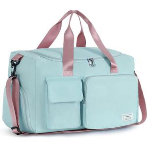 FIORETTO Women's Gym Duffle Bag with Shoes Compartment, 30L Capacity, Ideal for Travel, Gym, Sports, Duffel, Weekender