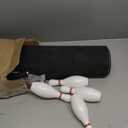 Shuffleboard, Curling and Bowling 3 in 1 Board Game Set,with 8.98 Foot Game Mat,2 Cues,8 Curling Rocks,6 Bowling Pins,Fun Family Game