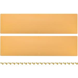 uxcell 2pcs Door Kick Plate, 8 x 30 Inches Aluminum Kick Plate Door Plate, 2 mm Thickness, for Exterior Front Door or Back Door, Gold