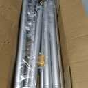 YaFex Curtain Rods 32-144 Inch, Heavy Duty 1 Inch Adjustable Curtain Rod for Windows, Silver Extra Long Window Treatment Rods, Modern Design, Easy Installation