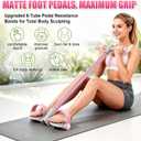 Upgraded Foot Pedal Resistance Band with Handle, 6-Tube Elastic Resistance Bands for Home Workout, Multifunction Exercise Equipment for Abdomen, Core/ABS, Waist, Arm, Leg