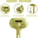 4 x Cat/Dog Grooming Brush with Steamer - Deshedding Brush for Pet Hair, Bath Brush with Water Spray and Hair Comb (Yellow)