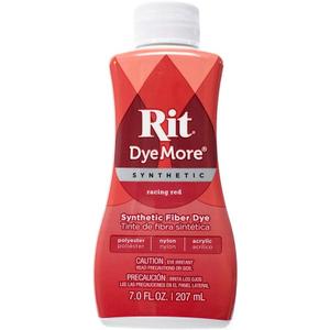 Rit DyeMore Single Bottle 7 Oz. Synthetic Liquid Fiber Dye for Clothing, Dcor, and Crafts  Racing Red
