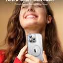 andobil for iPhone 15 Pro Case [360 Ring Stand] [Compatible with Magsafe] Military Drop Protection Non-Yellowing Magnetic 15 Pro Slim Thin Phone Case for Men Women - Ultra Clear, 6.1 inches