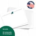 2 x Desert Cactus Tulane University Notecards 10 Pack Stationery Cardstock Green Wave Includes Envelopes Memo Party Thank You (Notecard 1a)
