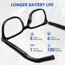 Smart Glasses, Photochromic Anti Blue Light Bluetooth Sunglasses, UV400 Protection, Open-Ear Audio, Hands-Free Calls, Voice Assistant, Wireless Eyewear for Men Women