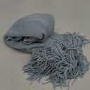 Homiest Decorative Knitted Throw Blanket with Fringe Soft & Cozy Tassel Blanket for Couch Sofa Bed (Baby Blue, 50x60)