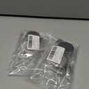 2 x Retractable Keychain with Badge Holder Clip - 2-Pack All-Metal Casing with 27.5" Durable Fiber Cord, Round Glossy Black - Retractable Keychain and Badge Holder Clip