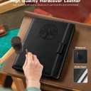 Lined Journal Notebook for Women Men,256 Pages A4 Large Hardcover Leather Journals for Writing,Travel,Business,Work,School,College Ruled Notebooks for Note Taking, Diary Notepad 8.6"11" (Black)