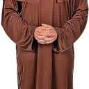 Fun Express Joseph Costume Adult Men - Premium Biblical Character Outfit for Christmas Pageants, Nativity Plays & Church Productions | 2-Piece Set with Robe & Headpiece | Brown Polyester Material