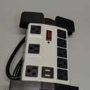 Heavy Duty Power Strip with USB, Workshop 8 Outlet Surge Protector 2700 Joules, Grey Industrial Metal 15Amp Power Strip, 10FT Extension Cord and Wide Spaced (6FT)