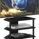 Furinno Turn-N-Tube Easy Assembly 4-Tier Petite Entertainment Center / TV Stand / TV Unit / TV Desk, Blackwood