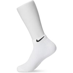 Nike unisex-adult Everyday Cushioned Training Socks (6 Pairs) (Medium, White/Black)