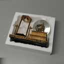 LED MusicCrystal Snow Globe Sand Timer Hourglass,Home Decor,Table Decor for Living Room Office Desk Decorations[Brass Ferris Wheel]