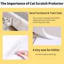 Cat Scratch Furniture Protector, 17.5×117in Extended Anti Scratch Tape, Self-Adhesive Cuttable Clear Shield for Sofa, Door & Household Furniture