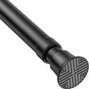 Black Tension Curtain Rods18 to 36 Inch,Small Curtain Rods No Drilling,Short Spring Tension Rod for Windows Door Closet,Pressure Rod