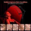 Red Light Therapy for Face and Body, Red Infrared Light Therapy Lamp with Stand, 660nm Red Light & 850nm Infrared Light Device with Large Panel, Stable Stand, Protective Glasses, Idea Gift for Women