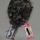 CINHOO Gray Curly Hair Topper for Thinning Hair with Bangs Clip on Ponytails for Black Women Mens Hair Piece Unite Hair Products Salt and Pepper Wigs for Women Toupee for Men(1B/Gray)