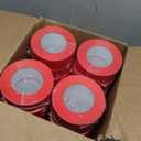 Red Stucco Tape, Case of 24 Rolls, 2 Inch x 60 Yards, UV Resistant Polyethylene Tape