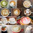 Milk Frothing Pitcher, Thicker Version 350ml 12oz Steaming Pitchers Stainless Steel Milk Coffee Cappuccino Latte Art Barista Steam Pitchers Milk Jug Cup with Decorating Pen