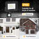 Motion Sensor Flood Light Outdoor, Plug in Motion Sensor Light with 4.9ft Cord, IP66 Waterproof Floodlights with Photocell 6000K Super Bright Security Light for Garden Patio