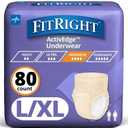 FitRight Ultra Protective Incontinence Underwear for Women, Heavy Absorbency, Large/XL, 40 to 56", 20 Count (Pack of 4) (Purple, L)