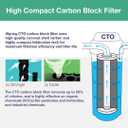 iSpring FC25B Whole House Water Filter, CTO Carbon Block, 20 x 4.5 for Sediment & Chlorine Removal