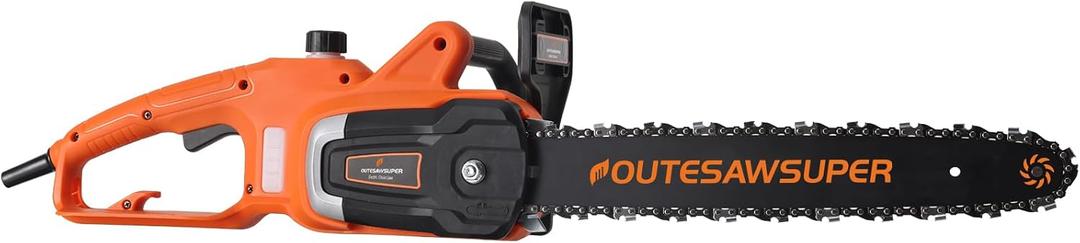 16-Inch Electric Chain Saw Side Motor Corded Electric Chainsaw with Automatic Chain Refueling, for Wood Cutting Tree Trimming Courtyard, Household