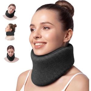 Multifunction 2-in-1 Cervical Brace & Airplane Neck Pillow Memory Foam for Post-Op, Neck Strain & Chronic Head Drooping Adjustable Velcro Relieves Pain & Pressure