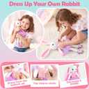 Ballerina Doll Stuffed Animals Girl Toys Age 3-8, Bunny Stuffed Animal, Ballet Dress Up Doll, Rabbit Plush Toys, Kids Pretend Play with 4 Set Clothes, Cape, Plush Bag, 3 4 5 6 7 8 Year Old Girl Gifts