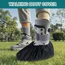 Walking Boot Cover Waterproof - 2PCS Fracture Cast Boots Shoe Covers for Broken Foot Ankle Recovery With Anti-Slip (Black, L)