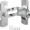 90 Degree Stainless Steel Latch, Protect Privacy - Security Barn Door Lock, Hook Lock Latch for Barn, Garden, Bathroom, Outdoor, Garage, Window, Sliding Door(1 Silver)